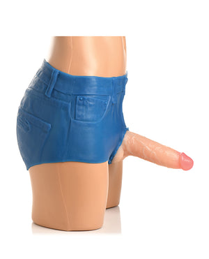 Strap U Strap U Booty Shorts 6" Silicone Dildo Strap-On Harness - Medium - Image 4