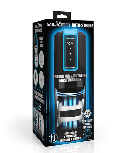 The Milker The Milker Roto-Stroke Thrusting &amp; Rotating Masturbator - Black