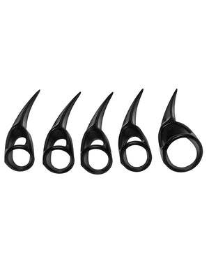 Master Series Master Series Talons Sensation Play Rings - 10 pc Set, Black - Image 3