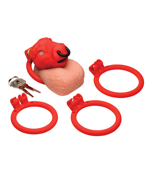 Master Series Master Series Bull Chastity Cage - Red - Image 4