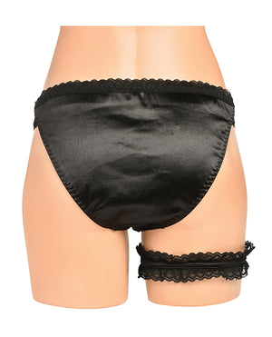Bedroom Bliss Bedroom Bliss Jolie Strap-On Panty Harness &amp; Garter - Large - Image 4