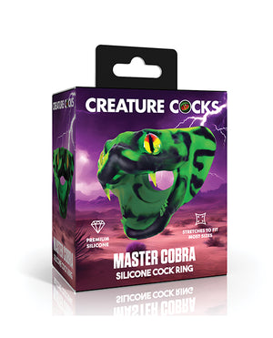 Creature Cocks Creature Cocks Master Cobra Silicone Cock Ring - Green