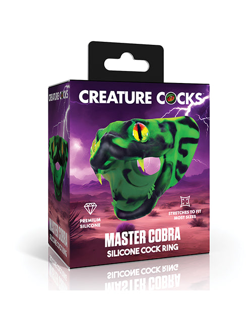 Creature Cocks Creature Cocks Master Cobra Silicone Cock Ring - Green