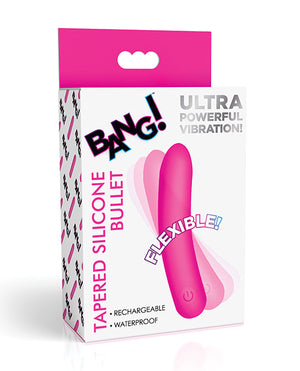 Bang! Bang! Tapered Flexible Silicone Bullet - Pink - Image 2