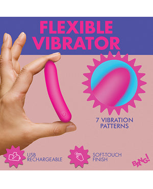 Bang! Bang! Tapered Flexible Silicone Bullet - Pink - Image 5