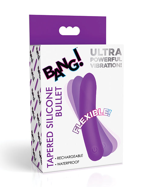Bang! Bang! Tapered Flexible Silicone Bullet - Purple