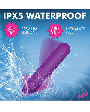 Bang! Bang! Tapered Flexible Silicone Bullet - Purple - Image 5