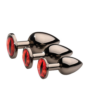 Creature Cocks Creature Cocks - Sinister Eyes Red Eye Metal Butt Plug Set - Image 4