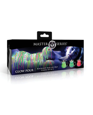 Master Series Master Series UV Blacklight Reactive Drip Candle - Set of 3