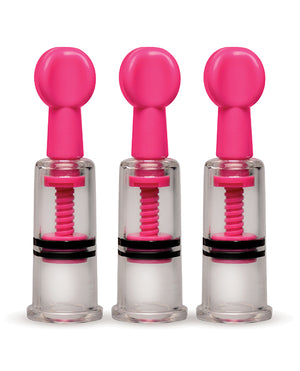 Size Matters MAXtwist Clit & Nipple Triple Sucker Set - Pink - Image 2