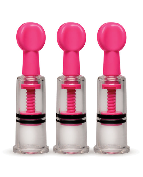Size Matters MAXtwist Clit & Nipple Triple Sucker Set - Pink - Image 2