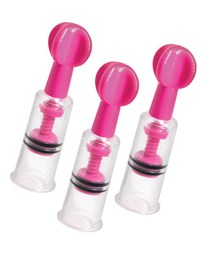Size Matters MAXtwist Clit & Nipple Triple Sucker Set - Pink - Image 3