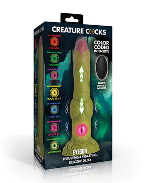 Creature Cocks Creature Cocks - Eyegor Thrusting &amp; Vibrating Silicone Dildo