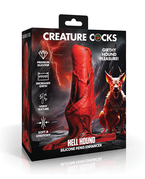 Creature Cocks Creature Cocks Hellhound Silicone Penis Enhancer - Red/Black