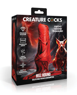 Creature Cocks Creature Cocks Hellhound Silicone Penis Enhancer - Red/Black