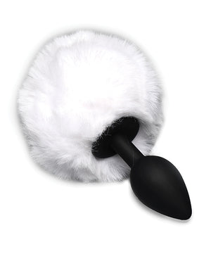 Tailz Fluffy Bunny Tail Silicone Plug - White - Image 2
