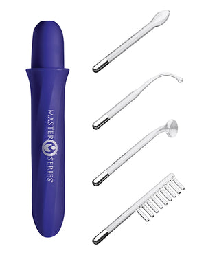 Master Series Elektrawand Rechargeable Violet Wand w/Attachments - Purple - Image 3