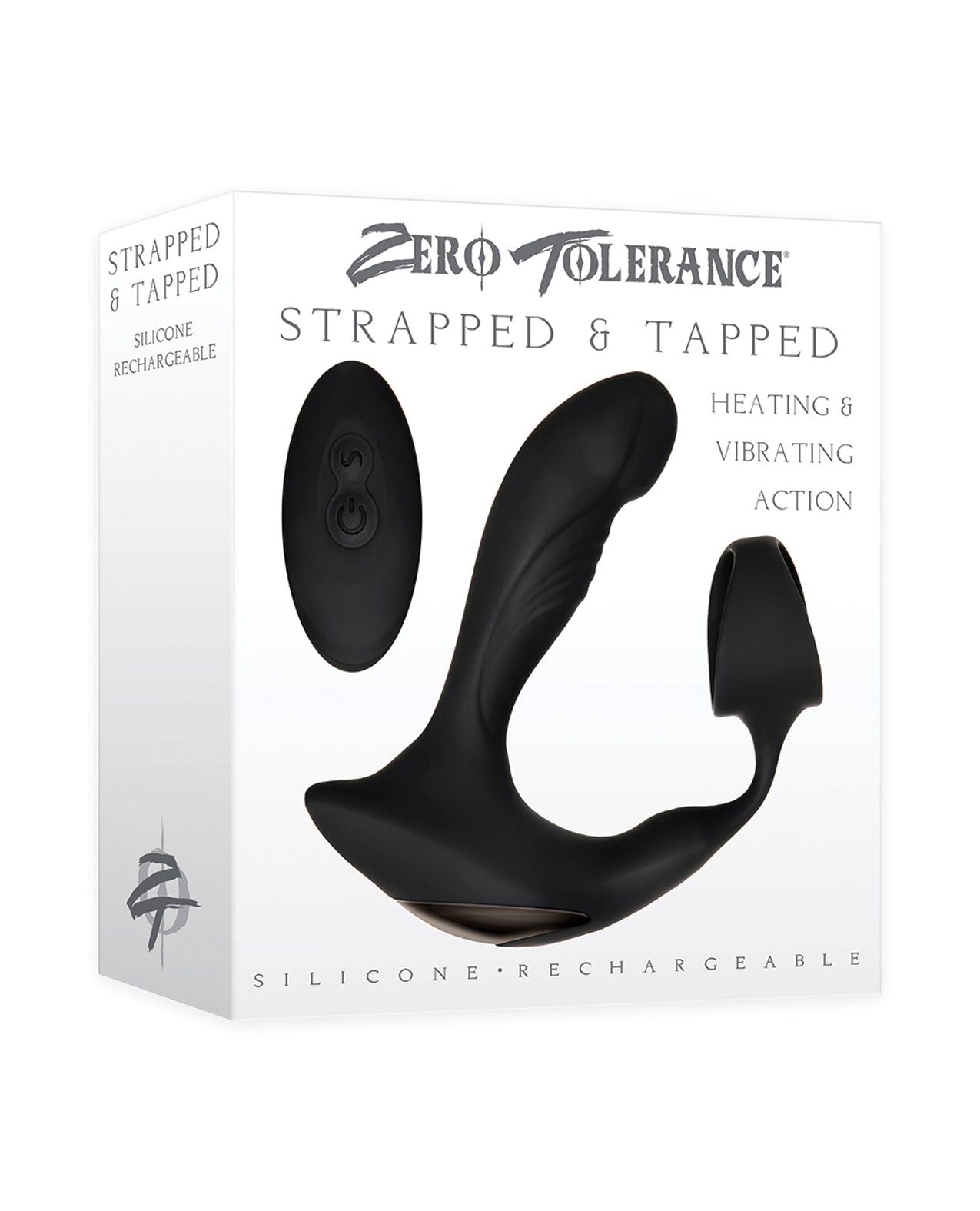Zero Tolerance Zero Tolerance Strapped &amp; Tapped Rechargeable Prostate Vibrator - Black