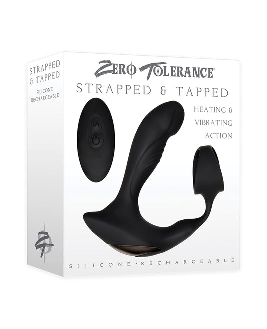 Zero Tolerance Zero Tolerance Strapped &amp; Tapped Rechargeable Prostate Vibrator - Black