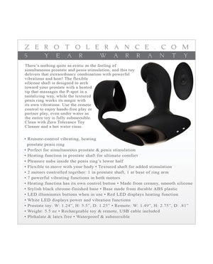 Zero Tolerance Zero Tolerance Strapped &amp; Tapped Rechargeable Prostate Vibrator - Black - Image 2