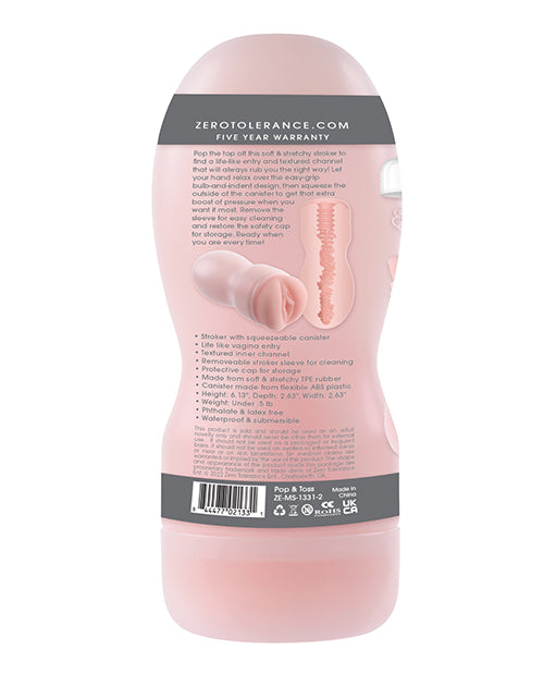 Zero Tolerance Zero Tolerance Pop &amp; Toss Stroker - Light - Image 2