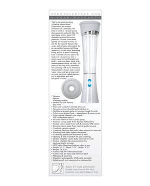 Zero Tolerance Zero Tolerance Sucking Good Rechargeable Vibrating Pump - White/Clear - Image 2