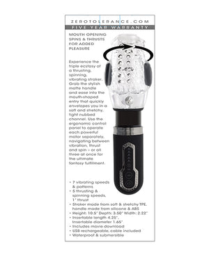 Zero Tolerance Thrill Ride Rechargeable Stroker - Black/Clear - Image 5
