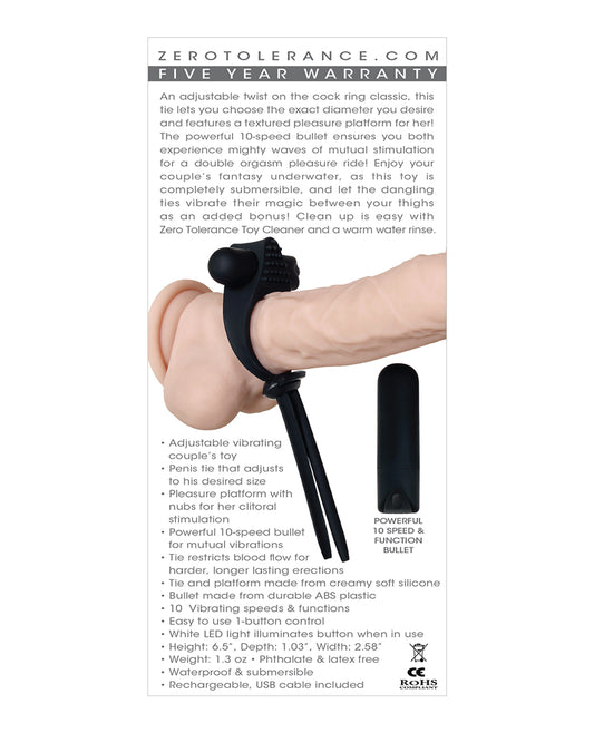 Zero Tolerance Zero Tolerance Black Tie Affair Cock Ring - Black