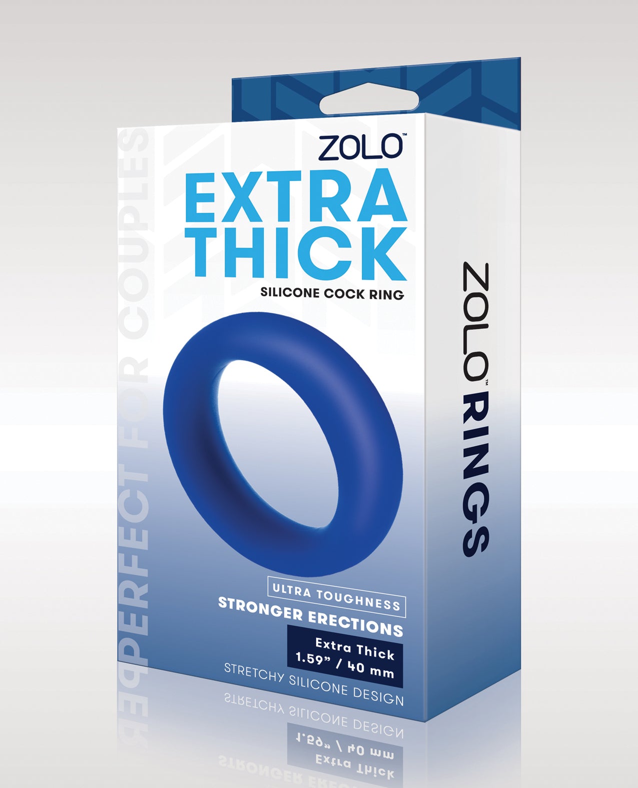 ZOLO ZOLO Extra Thick Silicone Cock Ring - Blue