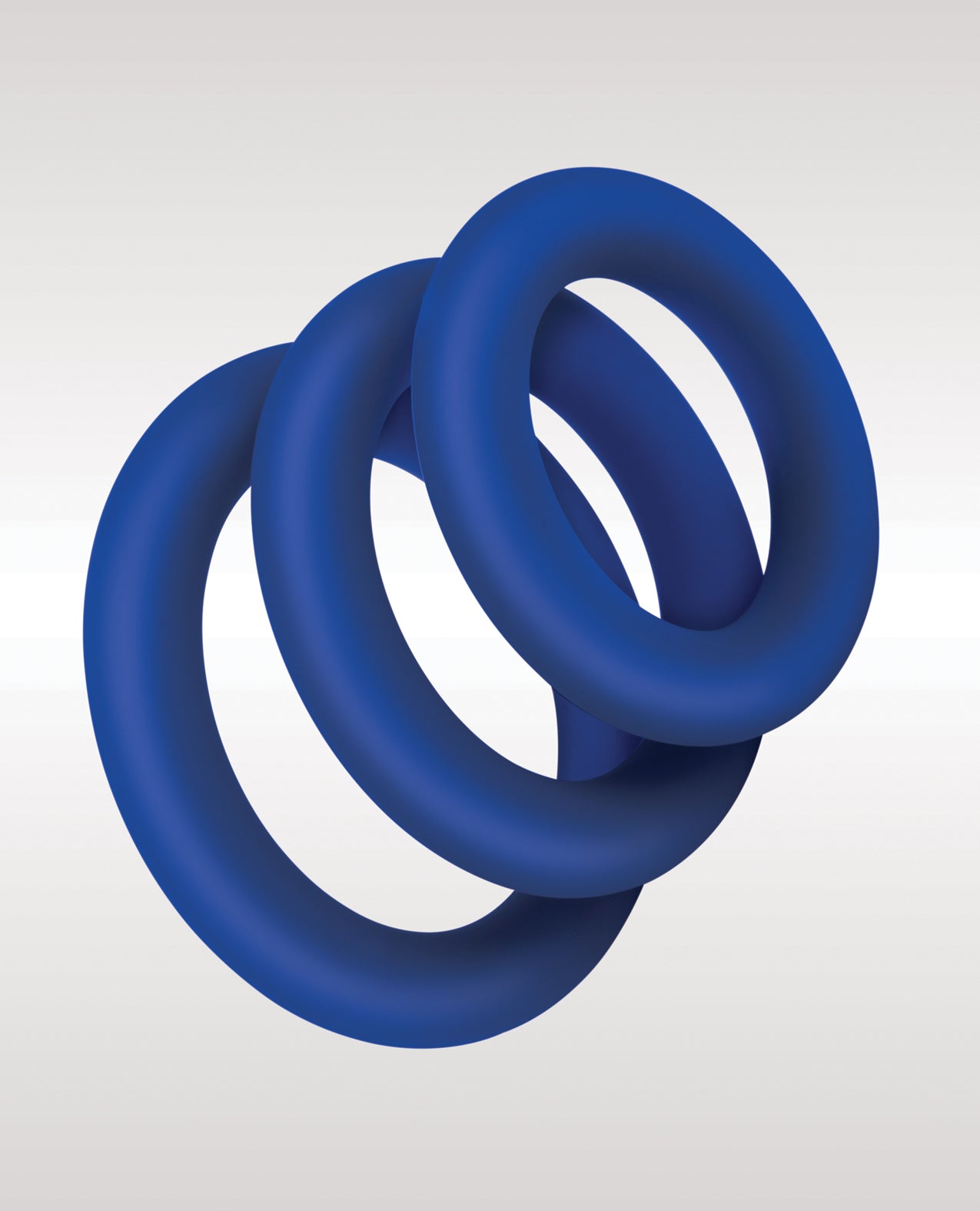 ZOLO ZOLO Extra Thick Silicone Cock Rings - Blue Pack of 3